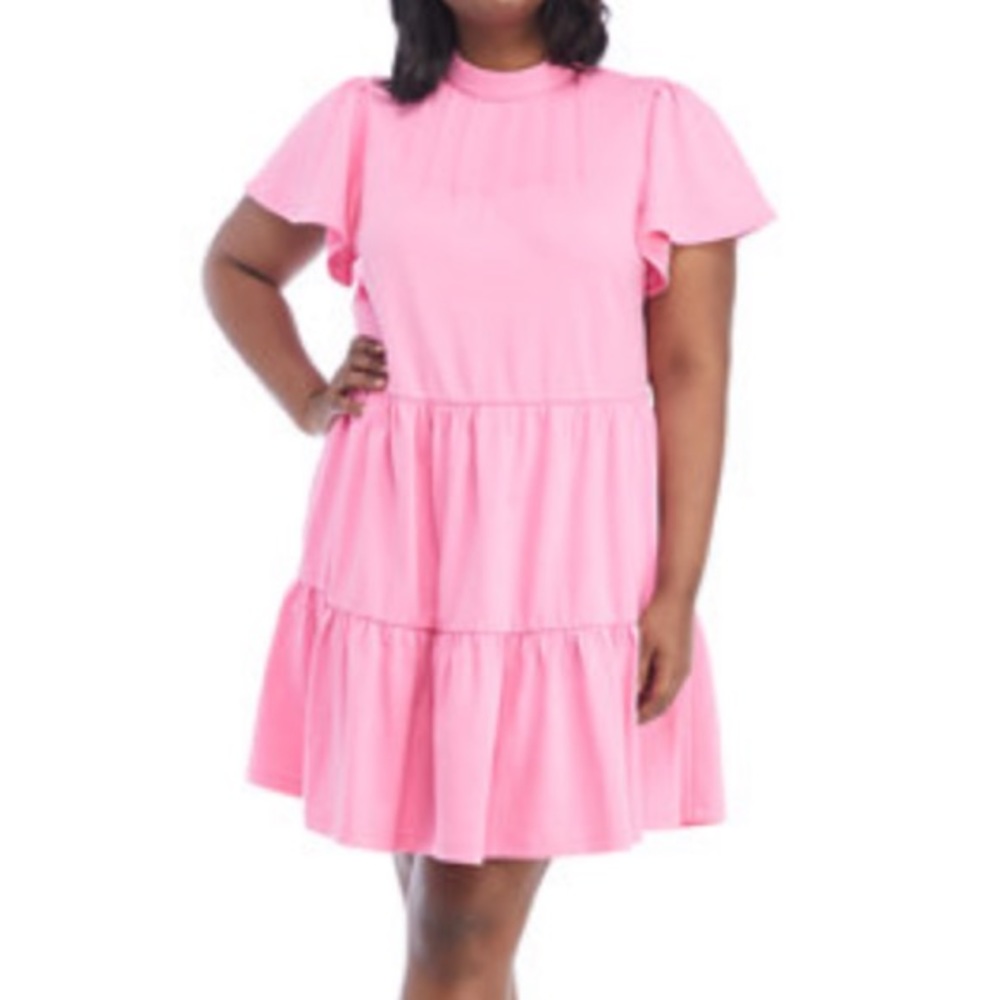 Crown & Ivy pink knee-length dress